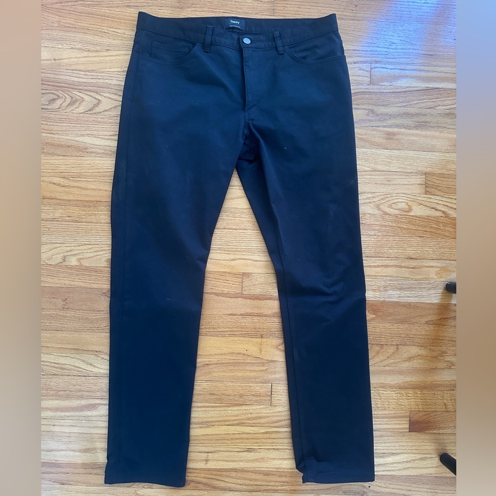 Theory Haydin Straight Slim Fit Pants – Black (Men’s 36)